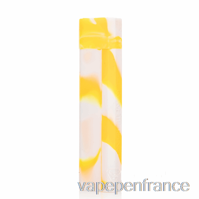 Stylo Vape En Silicone Rhinocéros Blanc [quartz] Jaune Blanc (lueur Uv)